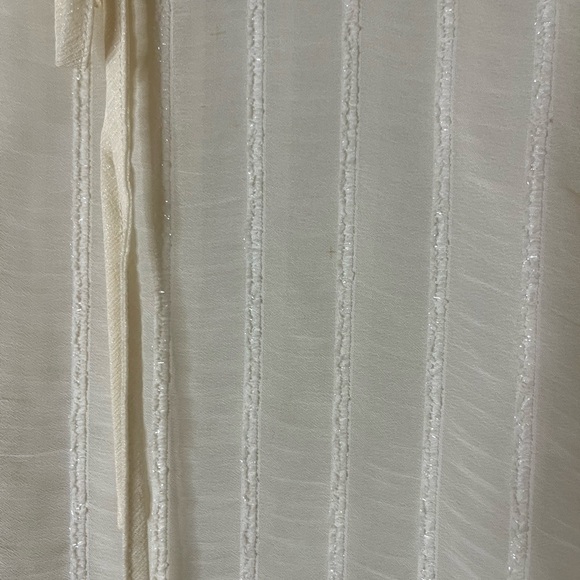 Zara medium bundle green collared sweater white cotton eyelet top ivory Blouse - Picture 16 of 16